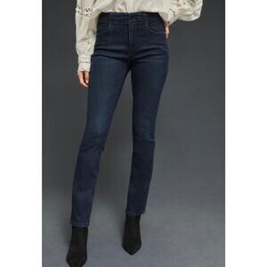 ANTHROPOLOGIE Pilcro High Rise Skinny Corset Jeans Dark Wash 28 OB1588281